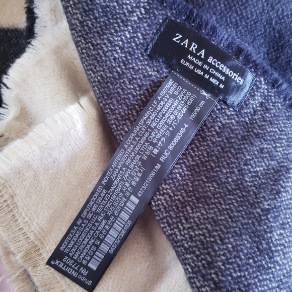 2/$45 ZARA Large Color Block Blanket Scarf - Picture 2 of 9